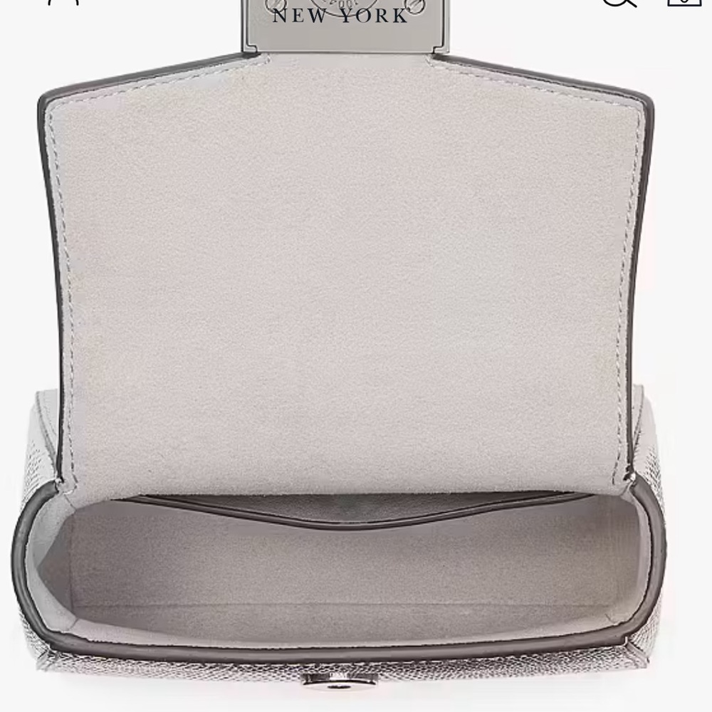 Brand New Kate Spade Micro Metallic Silver Katy Crossbody bag - Picture 4 of 7